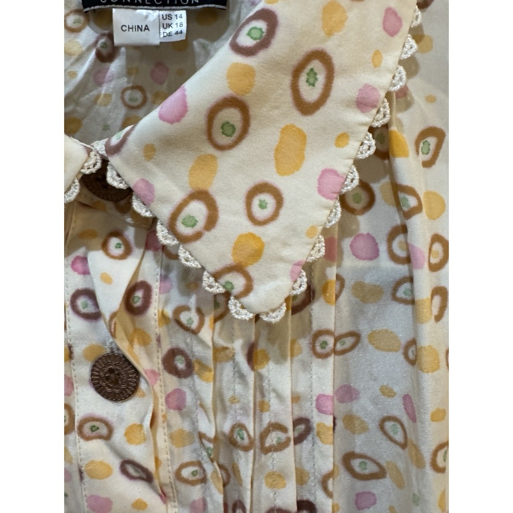 Peruvian Connection‎ Silk Geometric Button Down B… - image 6